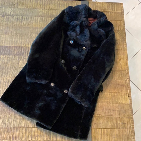 Vintage Union Made Black Fur Coat, size 14 - Picture 14 of 14